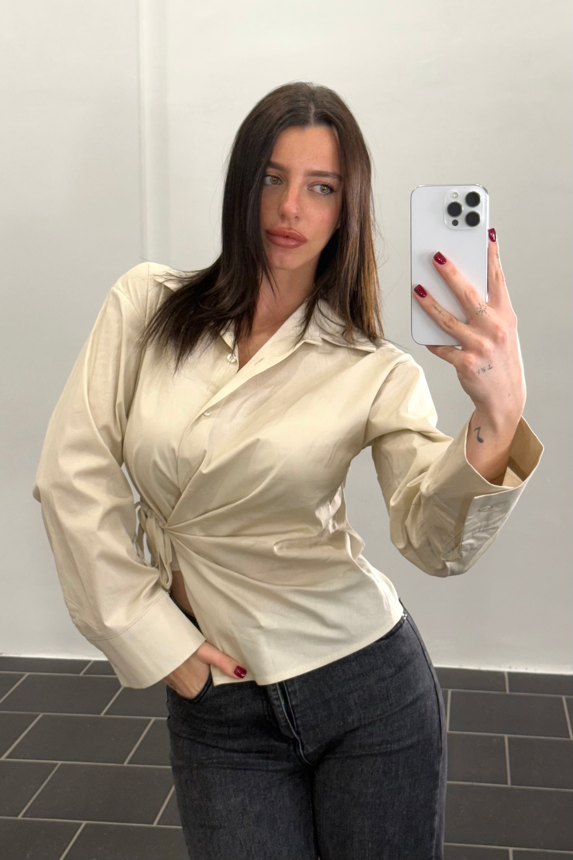 Camicia slim gold