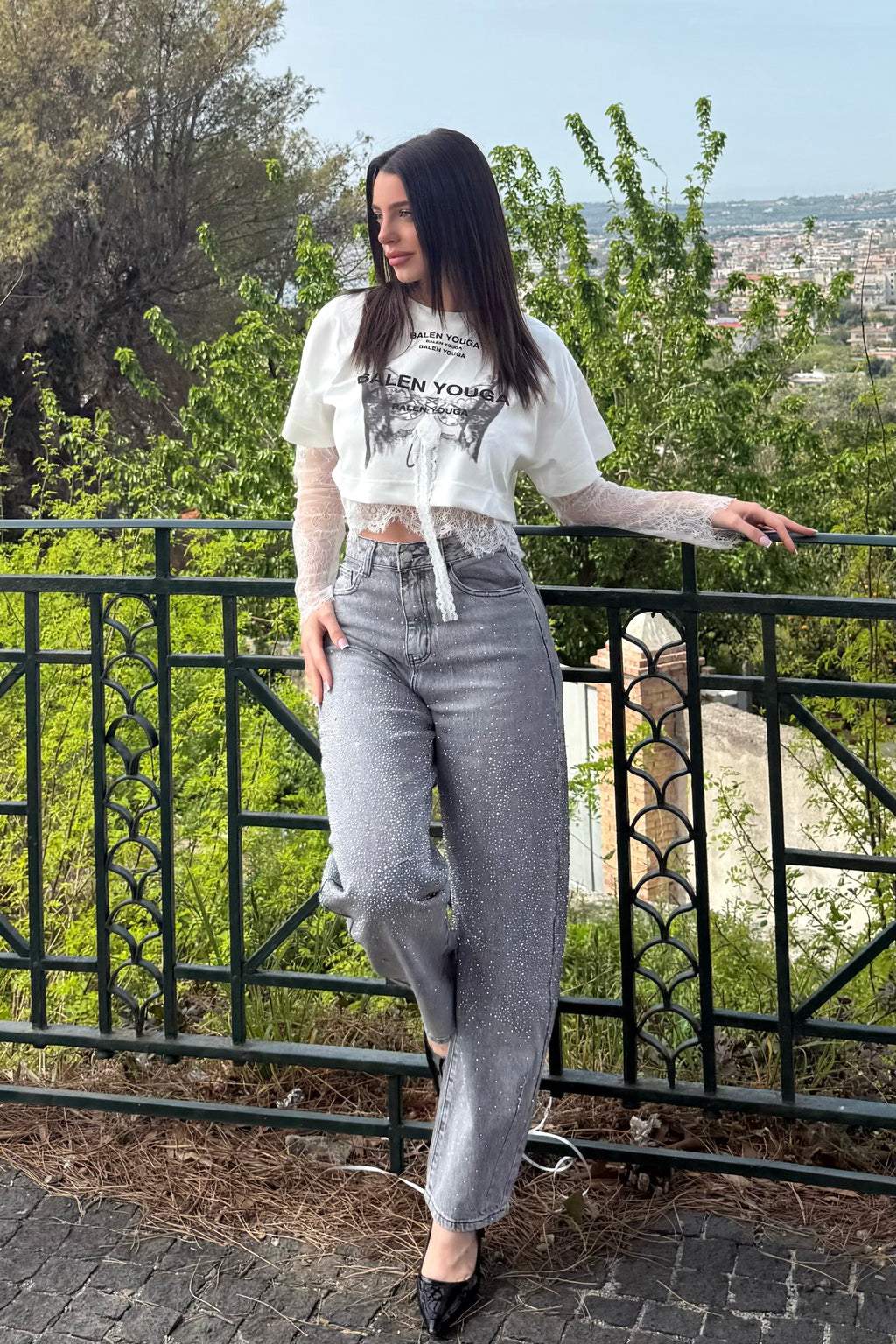 Denim ballon Grey