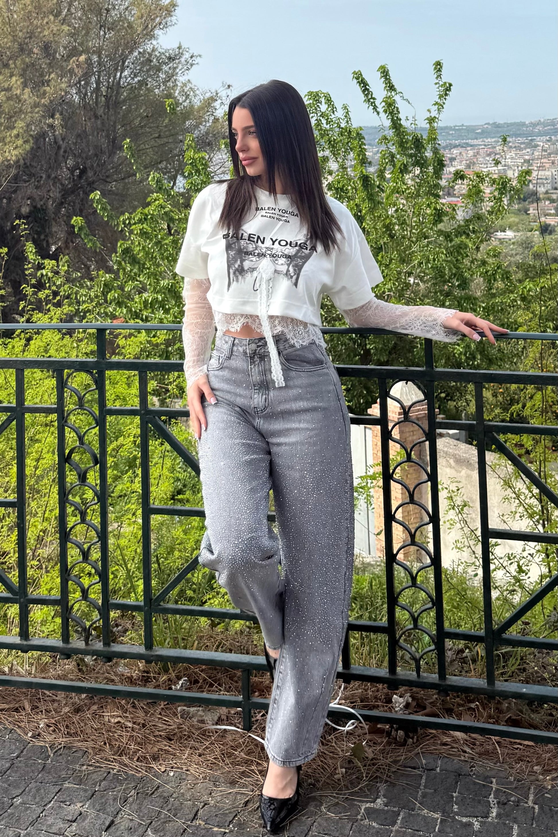 Denim ballon Grey