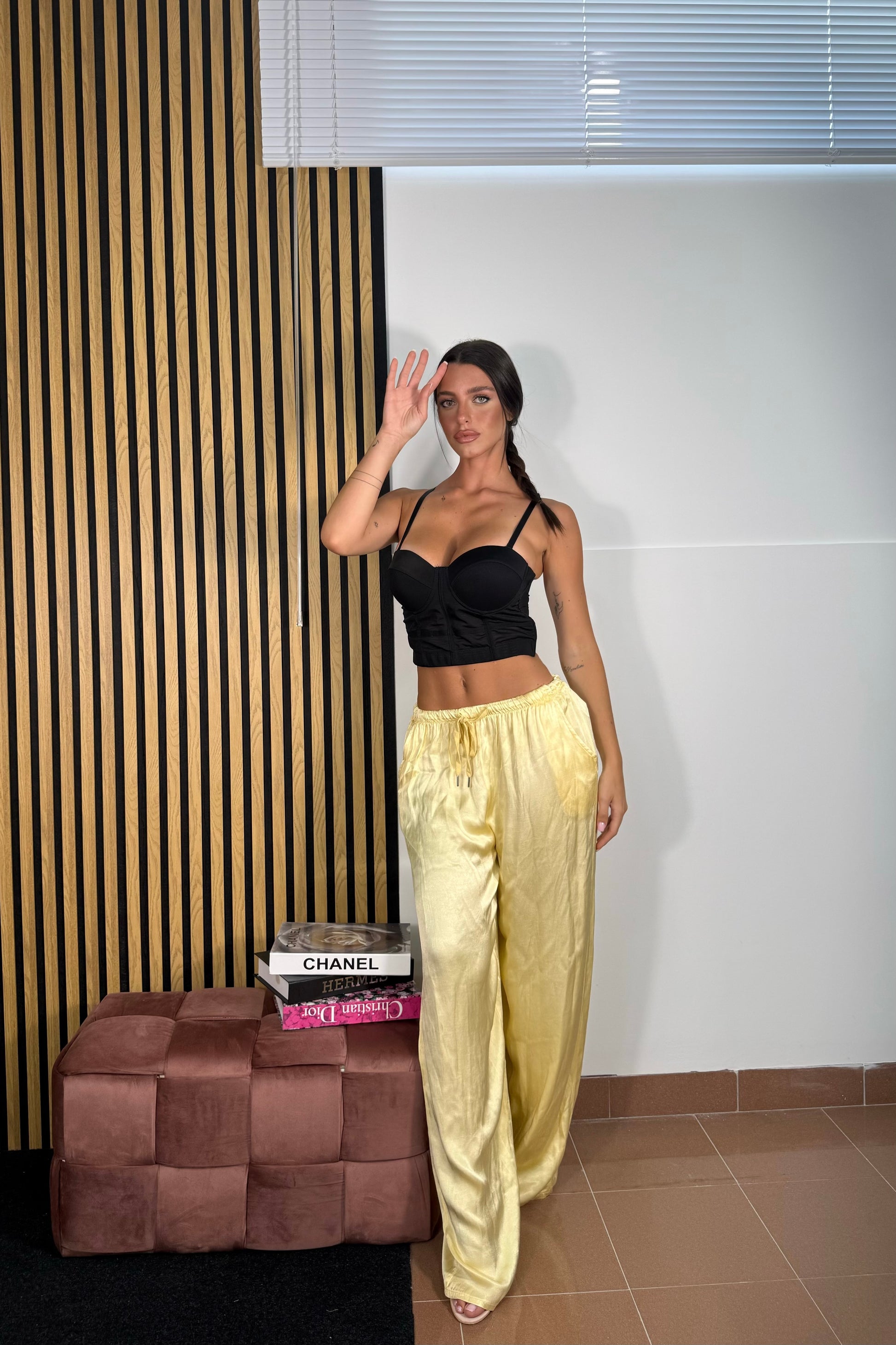 Pantalone RASO giallo