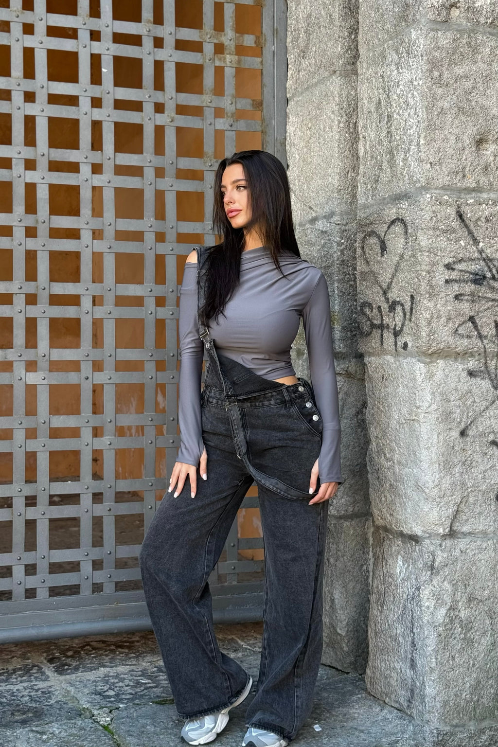 Salopette black