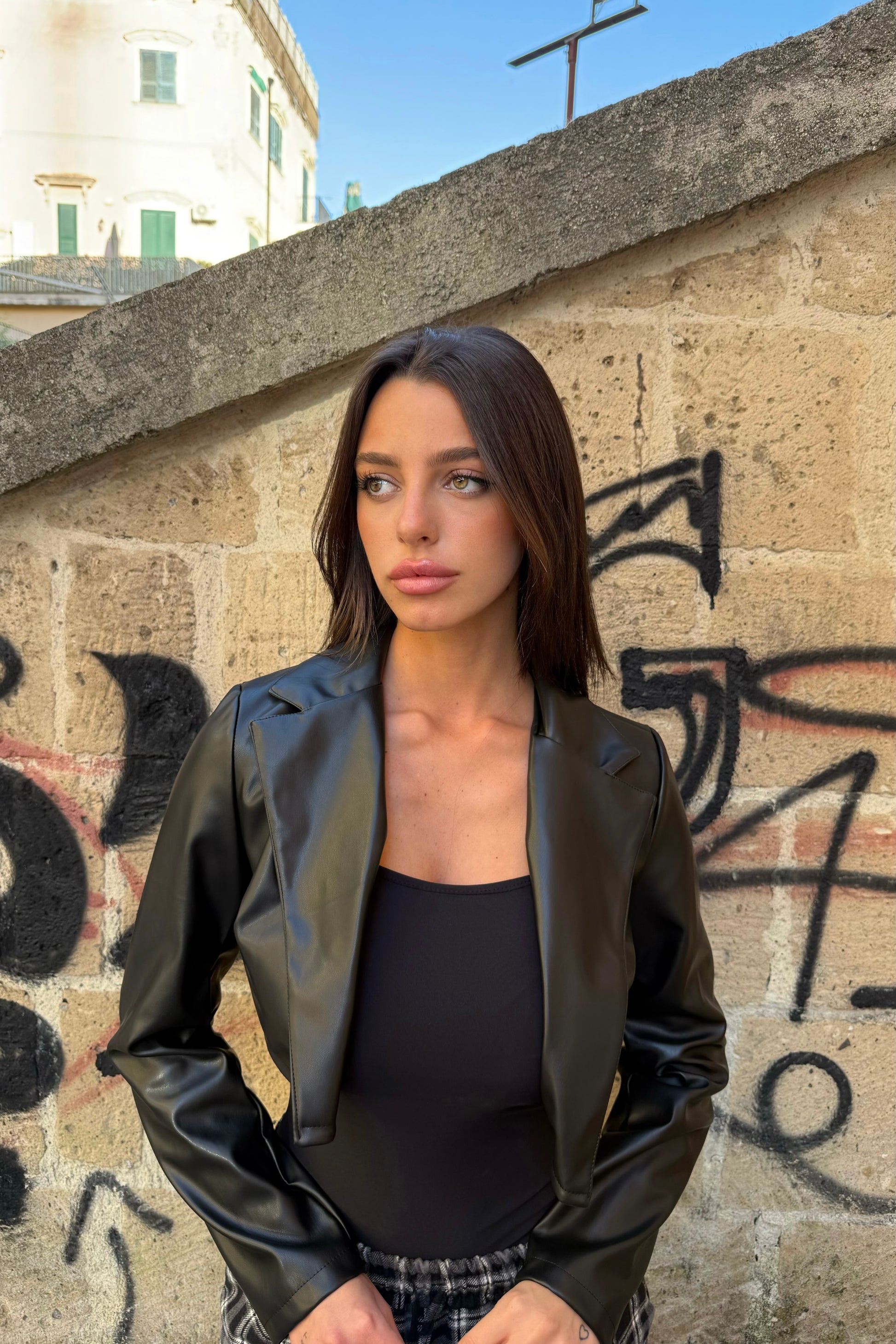 Chiodo mini di pelle