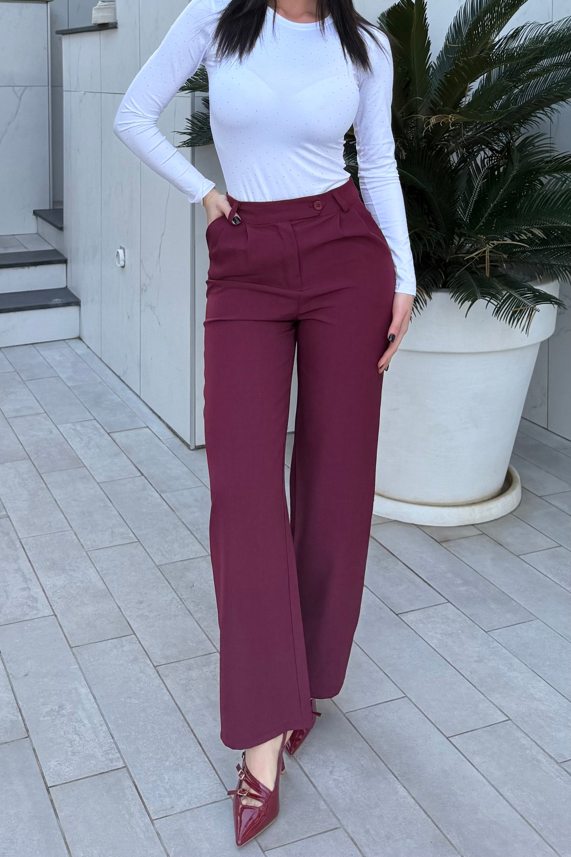 Pantalone magic bordeaux
